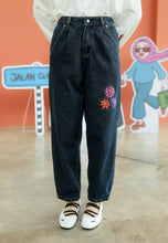 Load image into Gallery viewer, Bunga-Bunga Jeans (Greenish Blue)