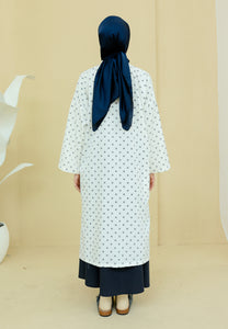 Ibna Printed Tunic (White Blue)
