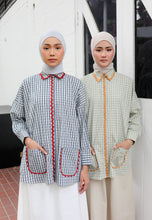 Load image into Gallery viewer, Camilla Checkered Top (Pastel Green)