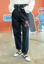 Load image into Gallery viewer, Bunga-Bunga Jeans (Greenish Blue)