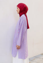 Load image into Gallery viewer, Ibna Printed Tunic (Red Blue Stripe)