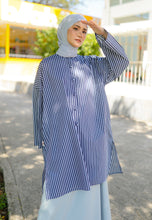 Load image into Gallery viewer, Ibna Printed Tunic (Dark Blue Stripe)