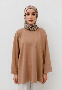 Zen Boxy T-Shirt (Dark Brown)