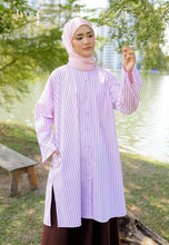 Load image into Gallery viewer, Ibna Printed Tunic (Pink Choco Stripe)