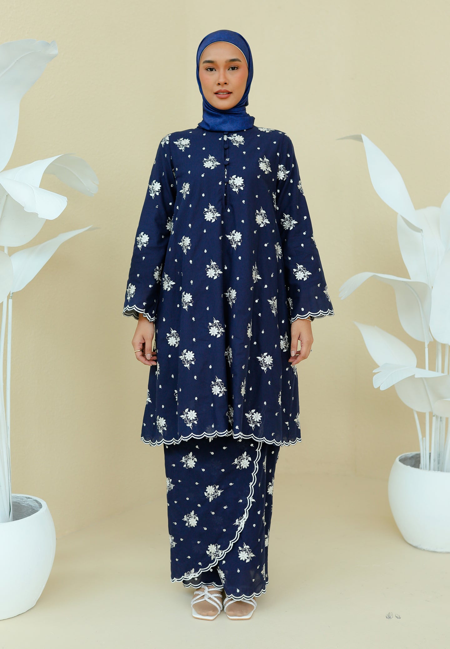 Akrab Kurung (Navy Blue)