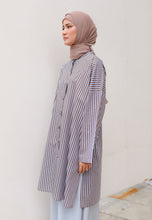 Load image into Gallery viewer, Ibna Printed Tunic (Dark Choco Stripe)