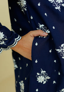 Akrab Kurung (Navy Blue)