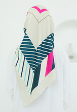 Load image into Gallery viewer, Aurora Printed Square Hijab (Geometry Light)