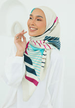 Load image into Gallery viewer, Aurora Printed Square Hijab (Geometry Light)