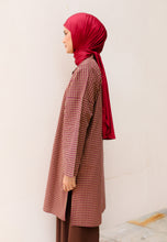 Load image into Gallery viewer, Ibna Printed Tunic (Maroon Checkered)