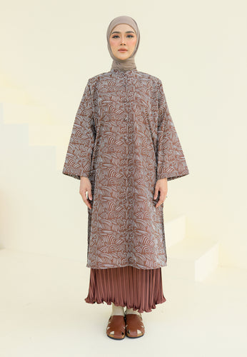 Ibna Printed Tunic (Dark Choco)