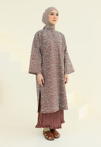 Ibna Printed Tunic (Dark Choco)