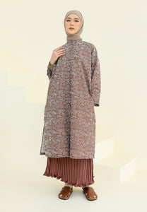 Ibna Printed Tunic (Dark Choco)