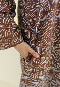 Ibna Printed Tunic (Dark Choco)