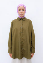 Load image into Gallery viewer, Erum Linen Top (Army Green)