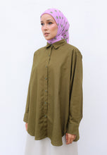 Load image into Gallery viewer, Erum Linen Top (Army Green)