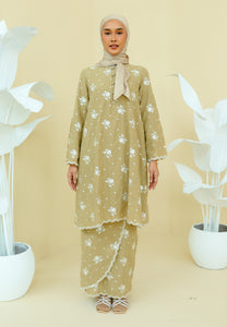 Akrab Kurung (Olive Green)