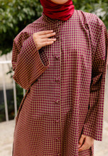 Load image into Gallery viewer, Ibna Printed Tunic (Maroon Checkered)