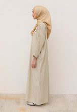 Load image into Gallery viewer, Rayya Stripe Kaftan (Beige Olive)