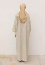 Load image into Gallery viewer, Rayya Stripe Kaftan (Beige Olive)