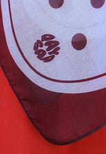 Load image into Gallery viewer, Polka Cotton Square (Burgundy Blue)