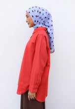Load image into Gallery viewer, Erum Linen Top (Red-Orange)