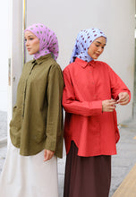 Load image into Gallery viewer, Erum Linen Top (Army Green)