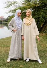 Load image into Gallery viewer, Rayya Stripe Kaftan (Beige Olive)