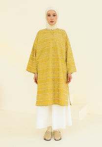 Ibna Printed Tunic (Warm Mustard)