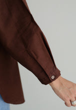 Load image into Gallery viewer, Hessa Linen Top (Dark Choco)