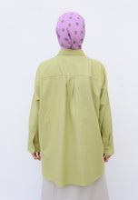 Load image into Gallery viewer, Erum Linen Top (Apple Green)