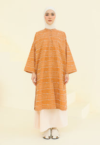 Ibna Printed Tunic (Earthy Terracota)