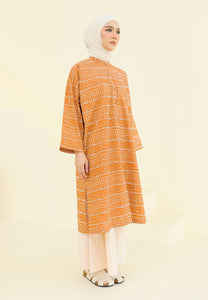 Ibna Printed Tunic (Earthy Terracota)