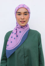 Load image into Gallery viewer, Polka Cotton Square (Teal Purple)