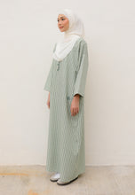 Load image into Gallery viewer, Rayya Stripe Kaftan (Dusty Green)