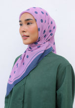 Load image into Gallery viewer, Polka Cotton Square (Teal Purple)
