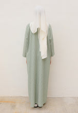 Load image into Gallery viewer, Rayya Stripe Kaftan (Dusty Green)