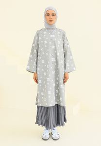 Ibna Printed Tunic (Soft Grey)