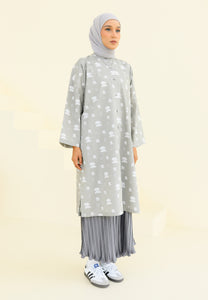 Ibna Printed Tunic (Soft Grey)