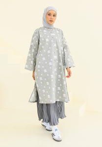 Ibna Printed Tunic (Soft Grey)