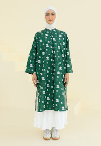 Ibna Printed Tunic (Emerald Green)