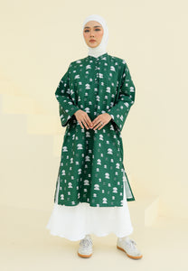 Ibna Printed Tunic (Emerald Green)