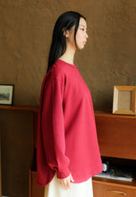 Load image into Gallery viewer, Zoe Curved T-Shirt (Red Maroon)