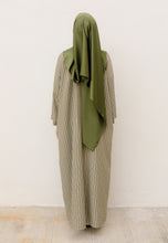 Load image into Gallery viewer, Rayya Stripe Kaftan (Moss Green)