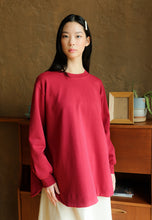 Load image into Gallery viewer, Zoe Curved T-Shirt (Red Maroon)