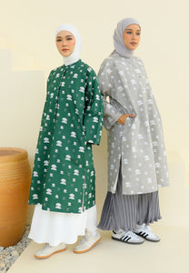 Ibna Printed Tunic (Soft Grey)