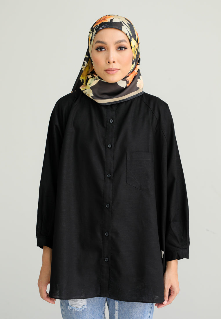 Hessa Linen Top (Black)