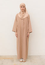 Load image into Gallery viewer, Rayya Stripe Kaftan (Brown Choco)