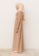Load image into Gallery viewer, Rayya Stripe Kaftan (Brown Choco)