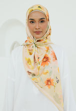Load image into Gallery viewer, Aurora Printed Square Hijab (Flora Light)